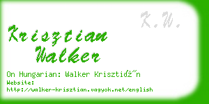 krisztian walker business card